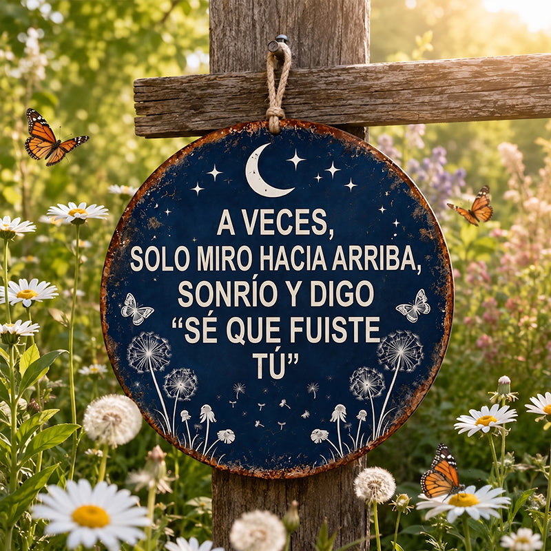 Placa Jardín Conmemorativa “Sé Que Eras Tú” – Un Abrazo Eterno para el Alma 🦋