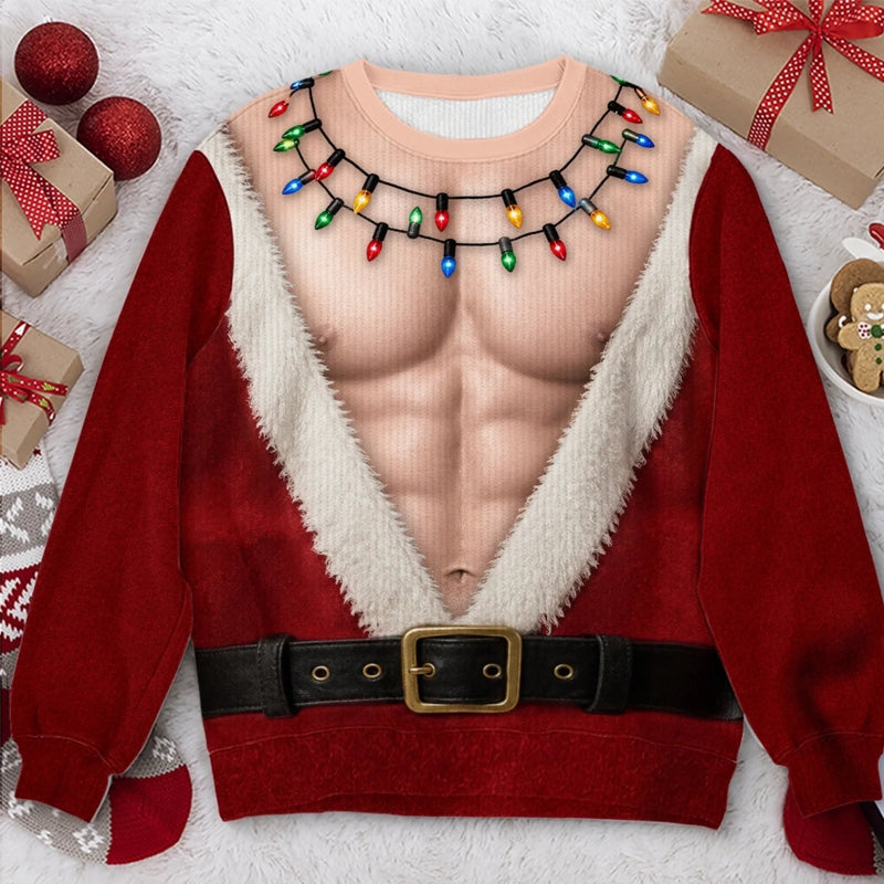 Funny Santa Long Sleeve Shirt — The Ultimate Ugly Christmas Party Ice-Breaker! 🎅😂