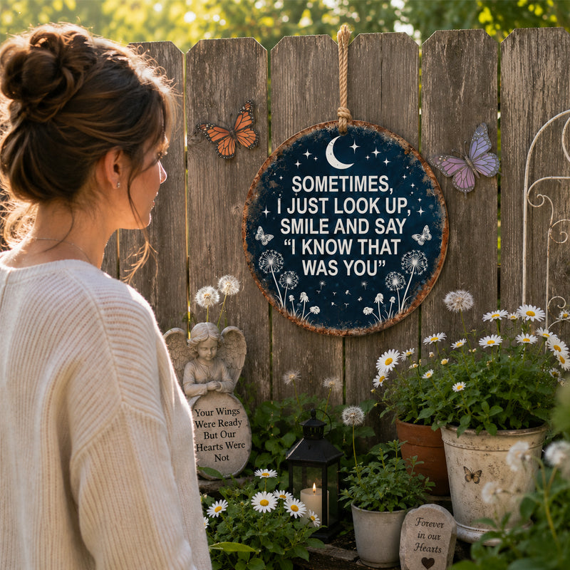 “I Know That Was You” Memorial Sign – Keep Their Loving Presence Forever Blooming in Your Sanctuary 🌙