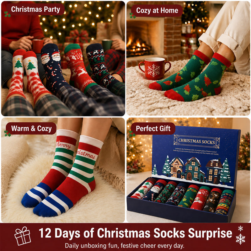 🎄 Make Every Morning Magical! 24-Day Christmas Sock Advent Box