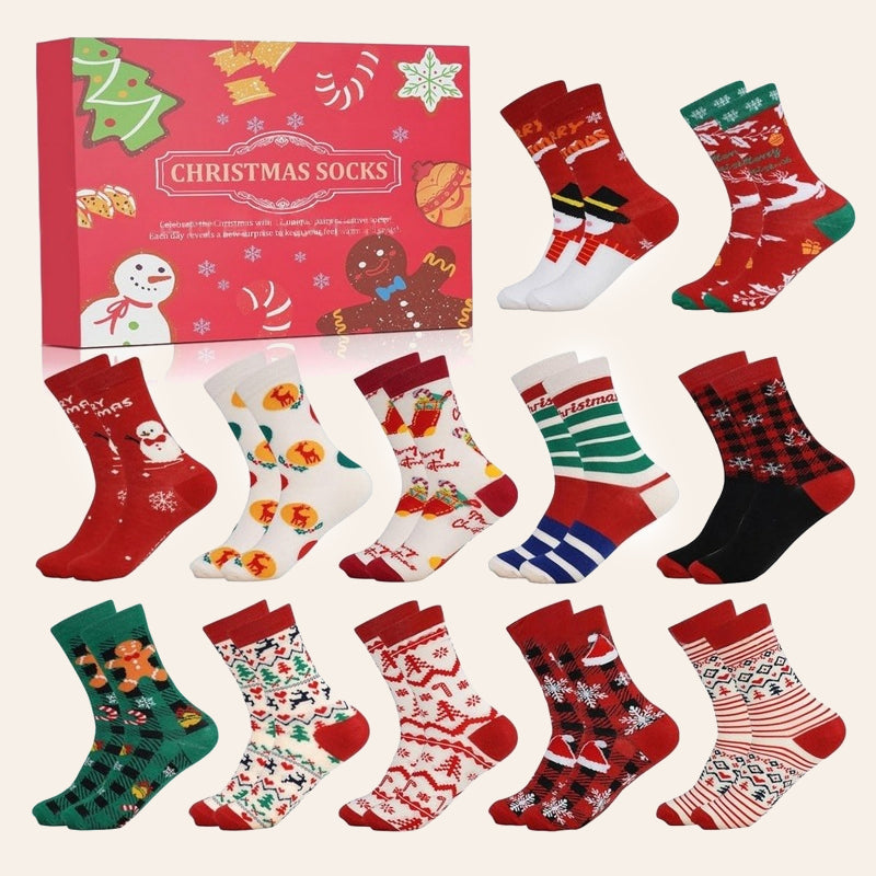 🎄 Make Every Morning Magical! 24-Day Christmas Sock Advent Box