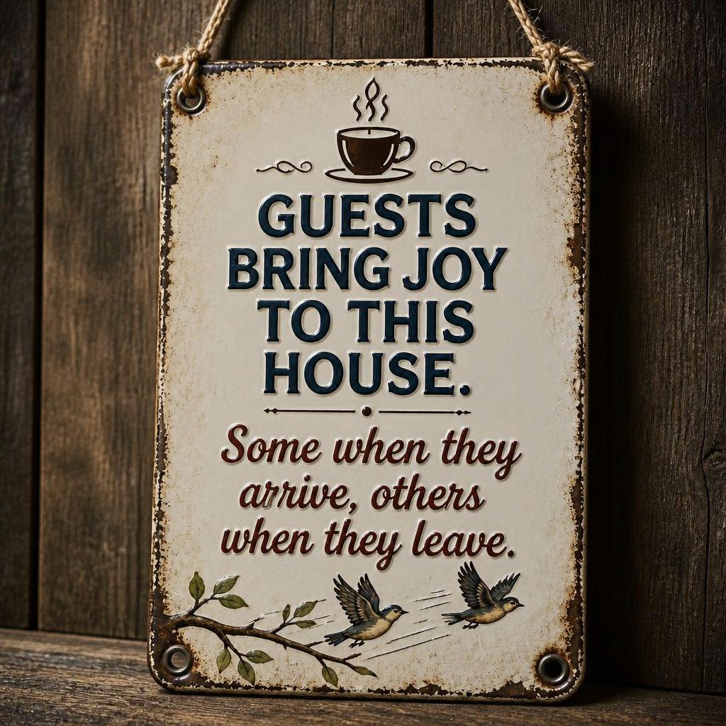 Cozy Welcome Metal Sign for Porch & Garden - Weatherproof Vintage Wall Decor for Front Door, Outdoor Gate & Yard Fence