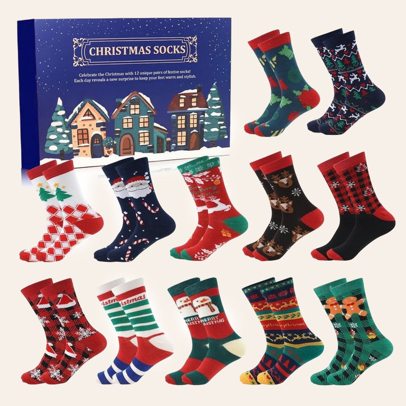 🎄 Make Every Morning Magical! 24-Day Christmas Sock Advent Box