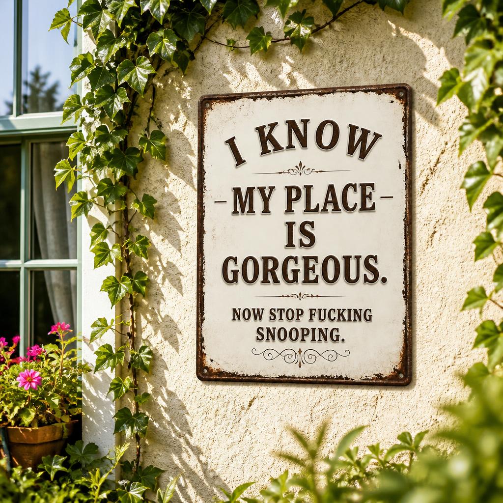 🏡 Look Gorgeous, Tell Snoopers to Back Off! The Ultimate Cheeky Decor Your Wall Needs ✨
