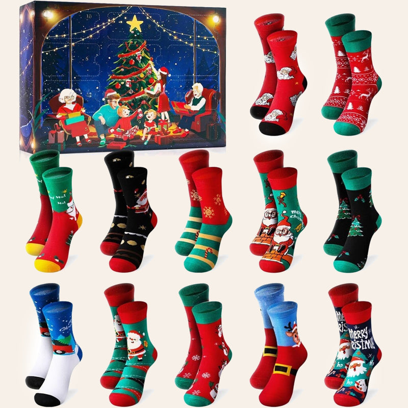 🎄 Make Every Morning Magical! 24-Day Christmas Sock Advent Box