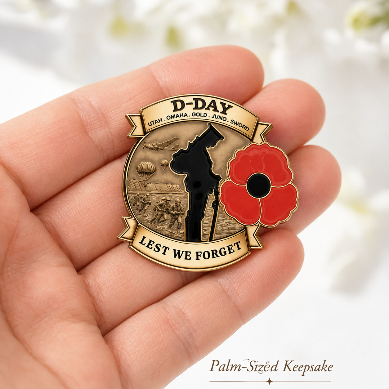 "All Gave Some, Some Gave All" 🌹 80th Anniversary Honor Brooch
