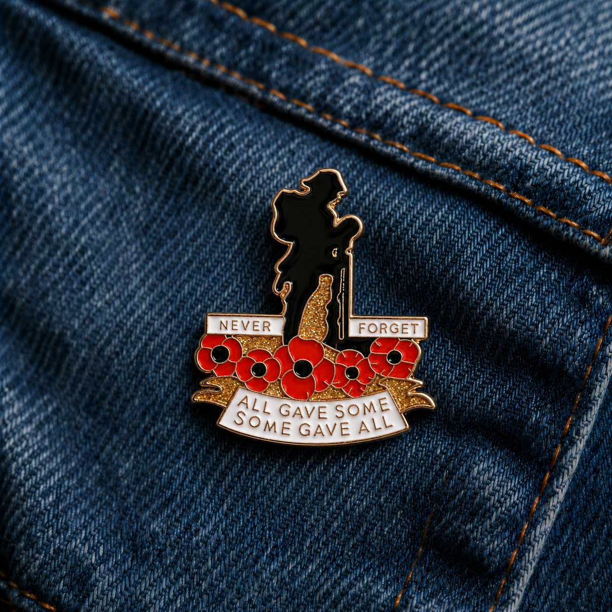 🌹 Honor Their Service | 111th Anniversary Red Poppy Brooch 🎖️