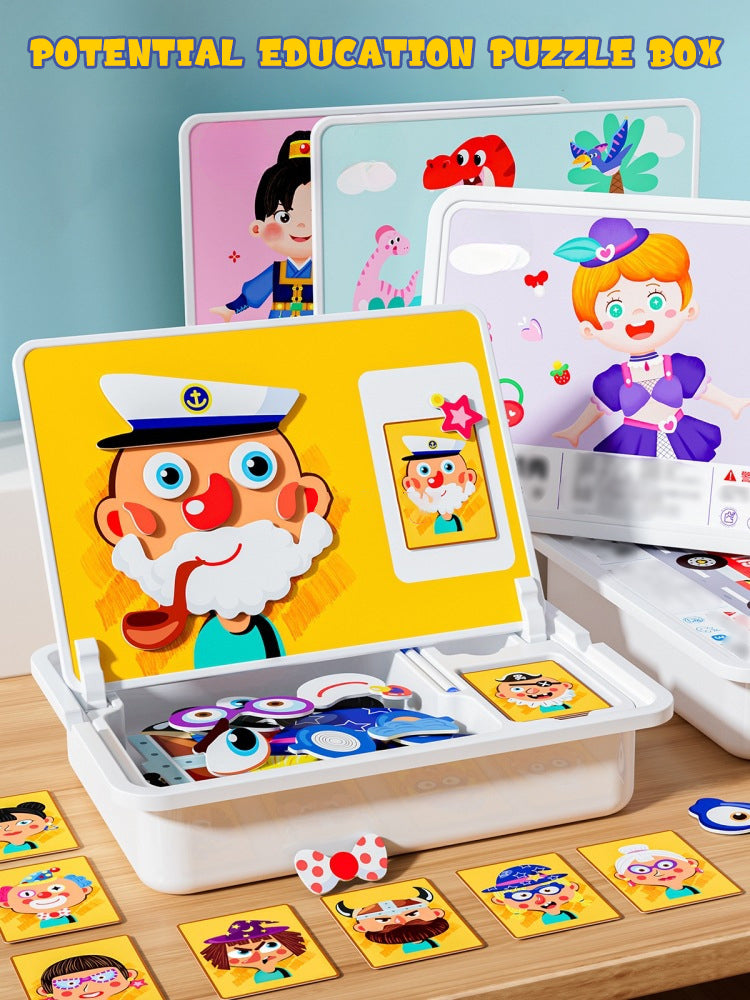 💥 50% OFF 🧩 Magnetic Face Puzzle | Creative Learning Toy 👶