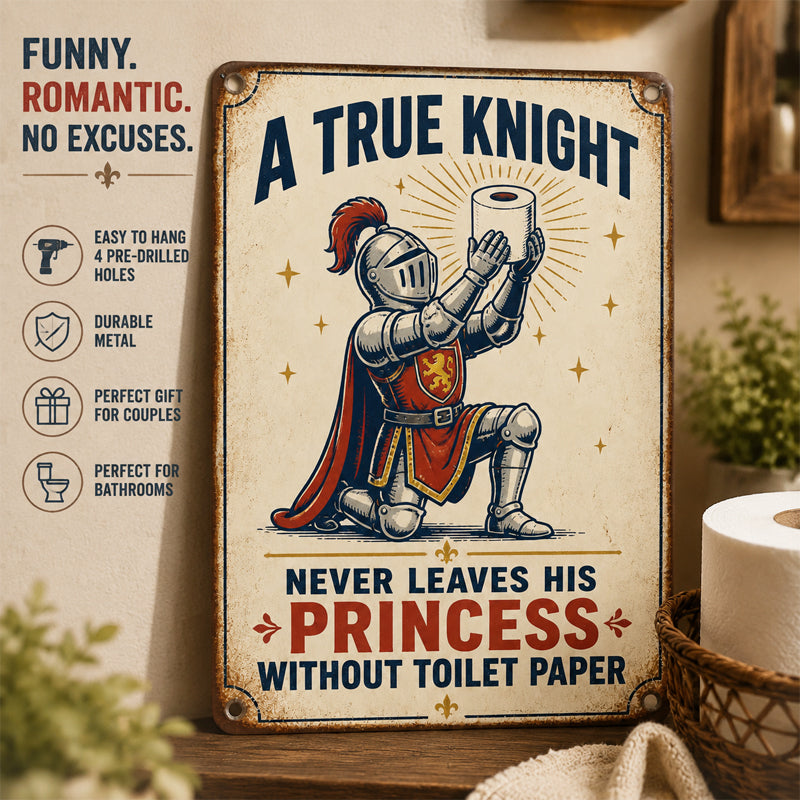 Never Argue Over Empty Rolls Again 🚽 Funny Toilet Paper Sign for Couples