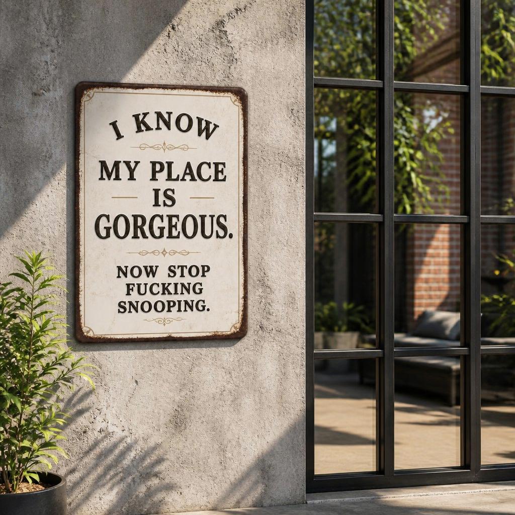 🏡 Look Gorgeous, Tell Snoopers to Back Off! The Ultimate Cheeky Decor Your Wall Needs ✨