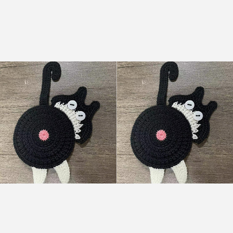 🐾 Handvirkade Underlägg "Kattstjärt" 😺 | Unikt & Gulligt – För den Perfekta Fikastunden! 💖