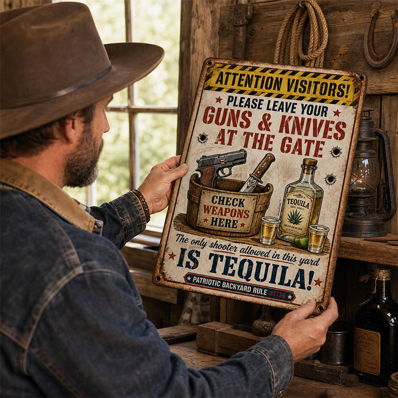 Make Your Guests Laugh Before They Even Step In! 😂🍹 | Tequila Zone Metal Sign