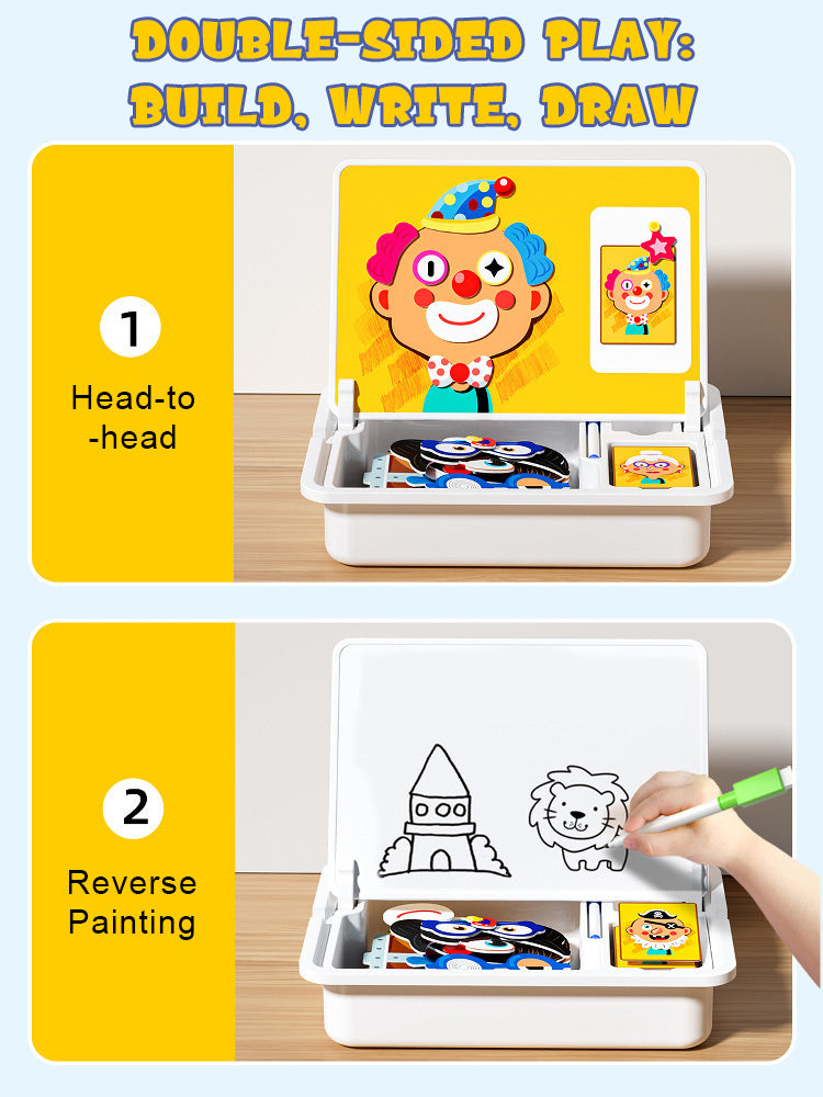 💥 50% OFF 🧩 Magnetic Face Puzzle | Creative Learning Toy 👶