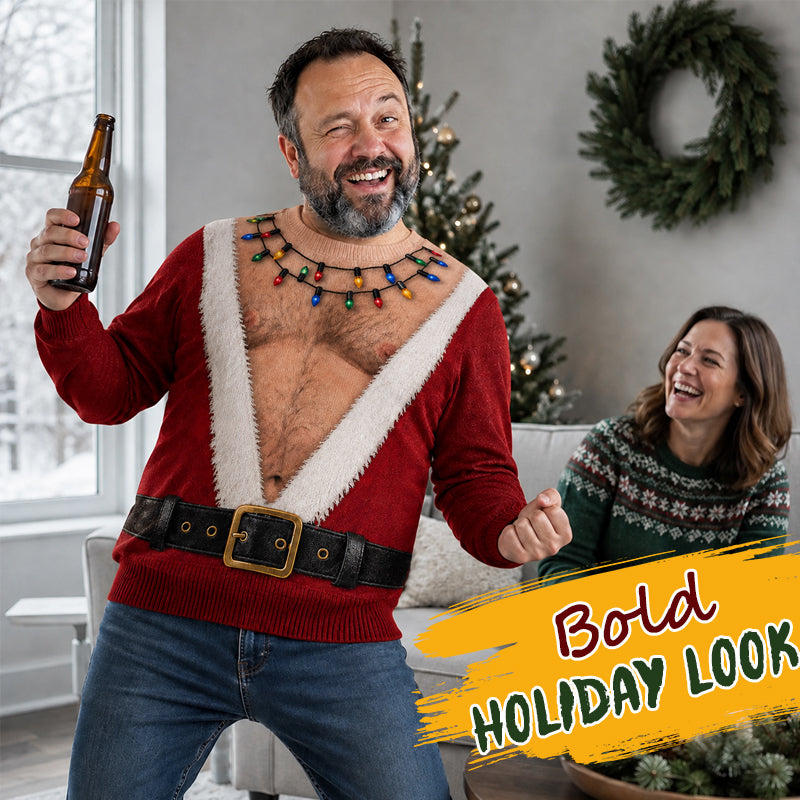 Funny Santa Long Sleeve Shirt — The Ultimate Ugly Christmas Party Ice-Breaker! 🎅😂