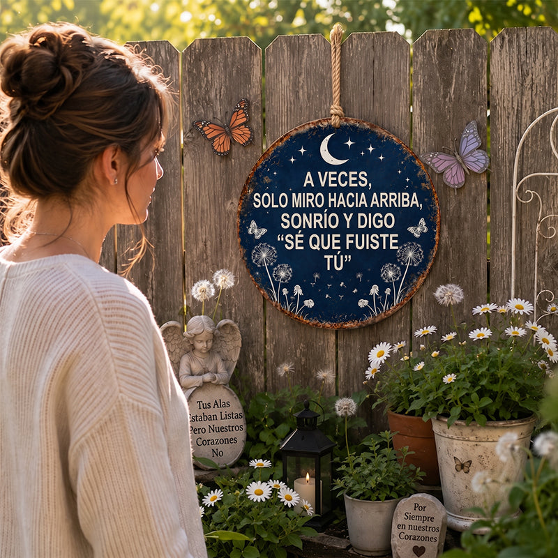 Placa Jardín Conmemorativa “Sé Que Eras Tú” – Un Abrazo Eterno para el Alma 🦋