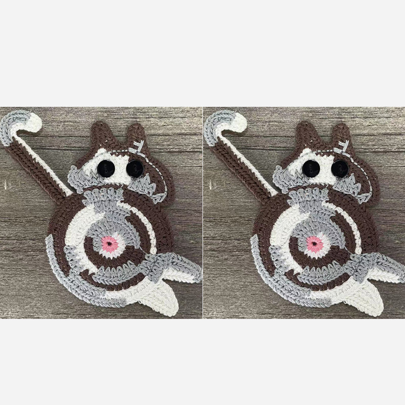 🐾 Handvirkade Underlägg "Kattstjärt" 😺 | Unikt & Gulligt – För den Perfekta Fikastunden! 💖