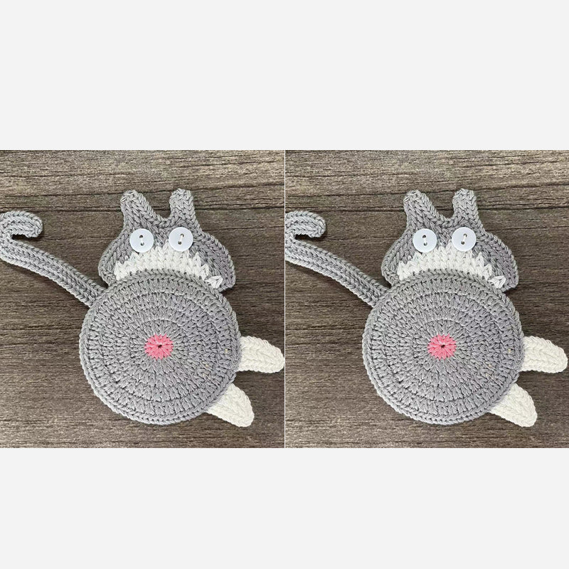 🐾 Handvirkade Underlägg "Kattstjärt" 😺 | Unikt & Gulligt – För den Perfekta Fikastunden! 💖