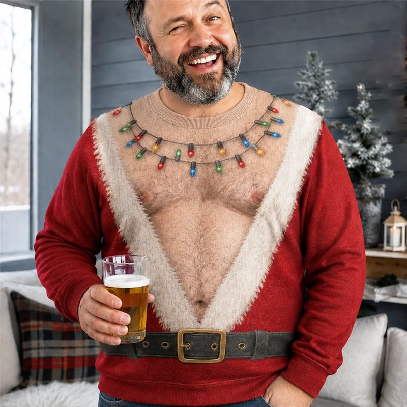 Funny Santa Long Sleeve Shirt — The Ultimate Ugly Christmas Party Ice-Breaker! 🎅😂