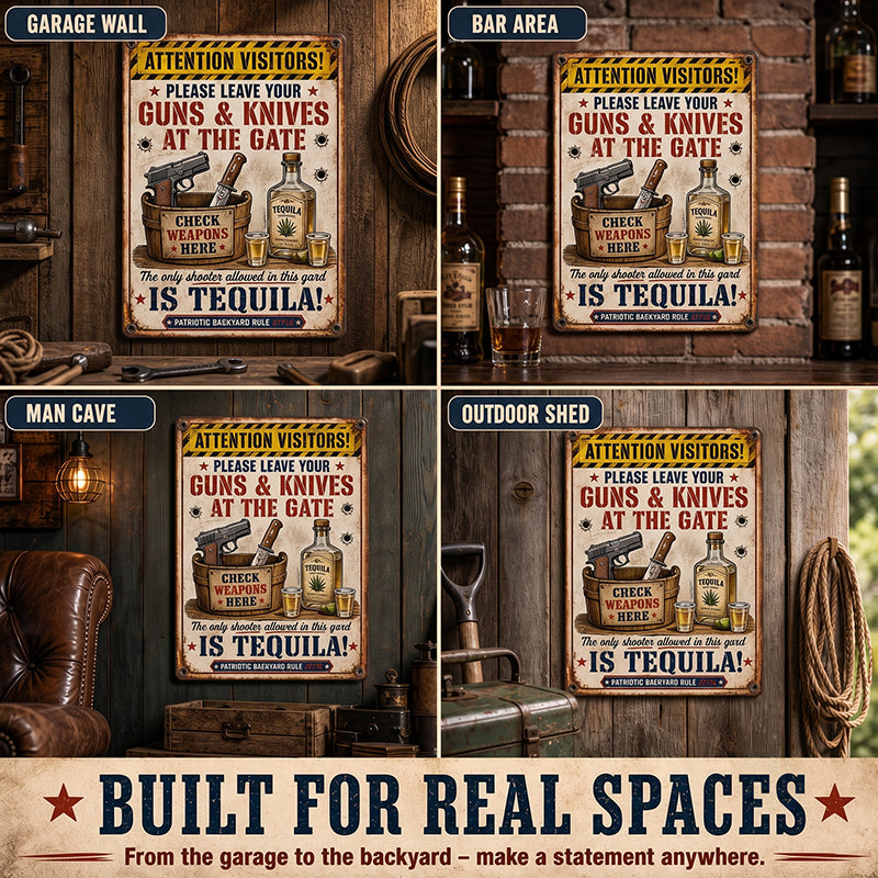 Make Your Guests Laugh Before They Even Step In! 😂🍹 | Tequila Zone Metal Sign