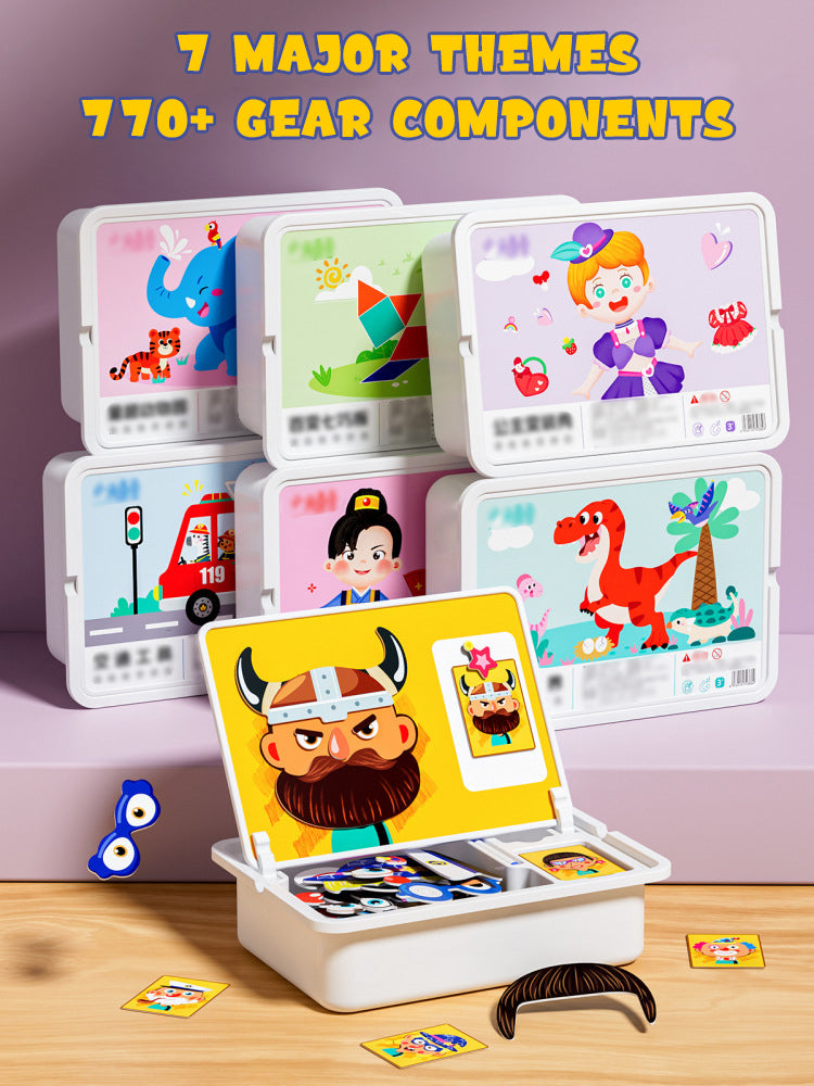 💥 50% OFF 🧩 Magnetic Face Puzzle | Creative Learning Toy 👶