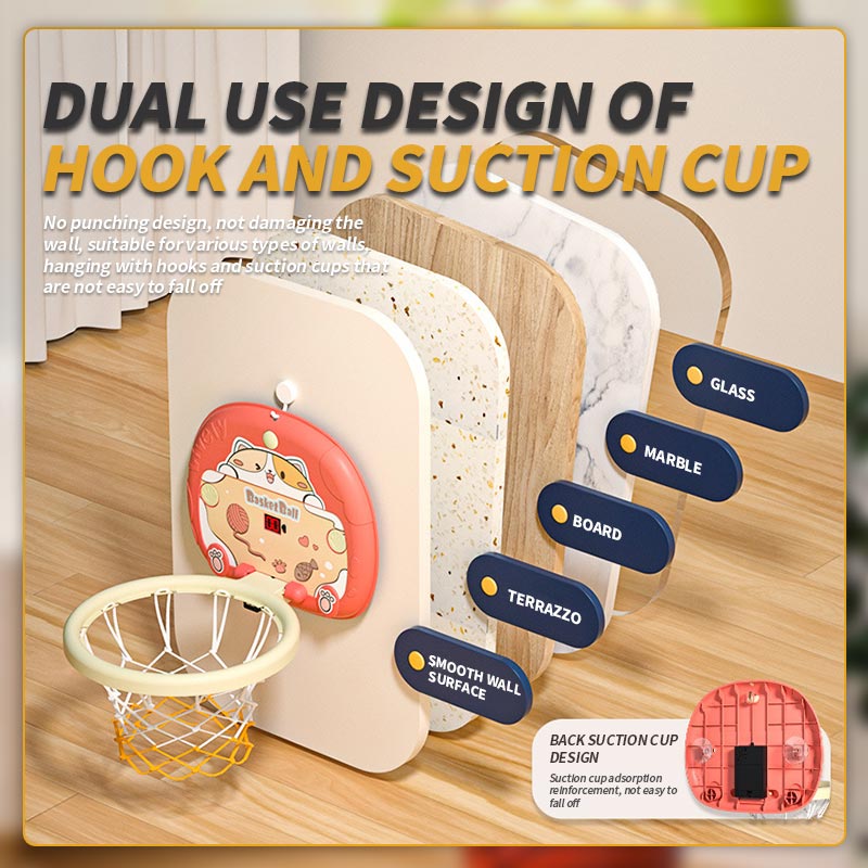 💥 30% OFF 🏠 Indoor Mini Basketball Hoop 🏀 Suction Cup Fun Game for Kids & Toddlers ✨ Develops Motor Skills & Focus