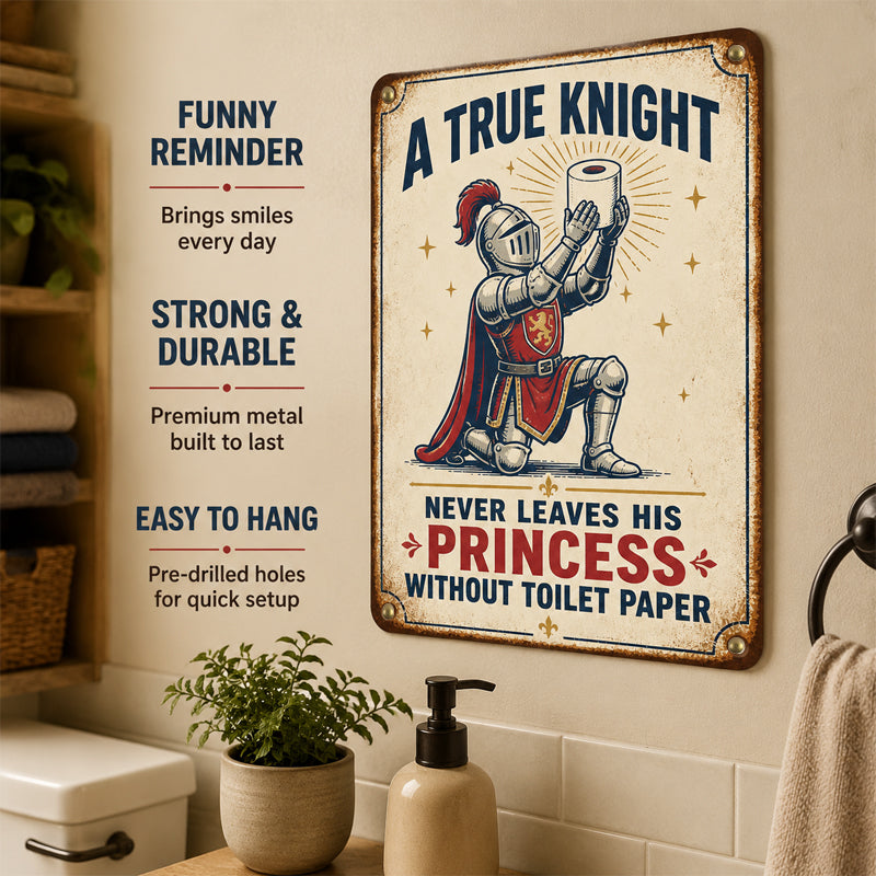 Never Argue Over Empty Rolls Again 🚽 Funny Toilet Paper Sign for Couples