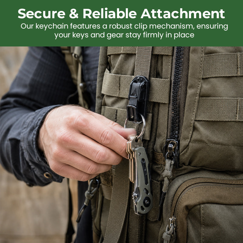 Stop Pocket Rattle! 🔑 Heavy-Duty Quick-Release Tactical EDC Keychain