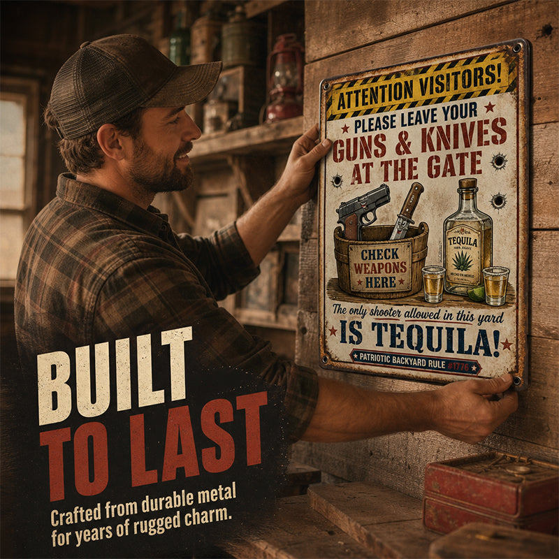 Make Your Guests Laugh Before They Even Step In! 😂🍹 | Tequila Zone Metal Sign
