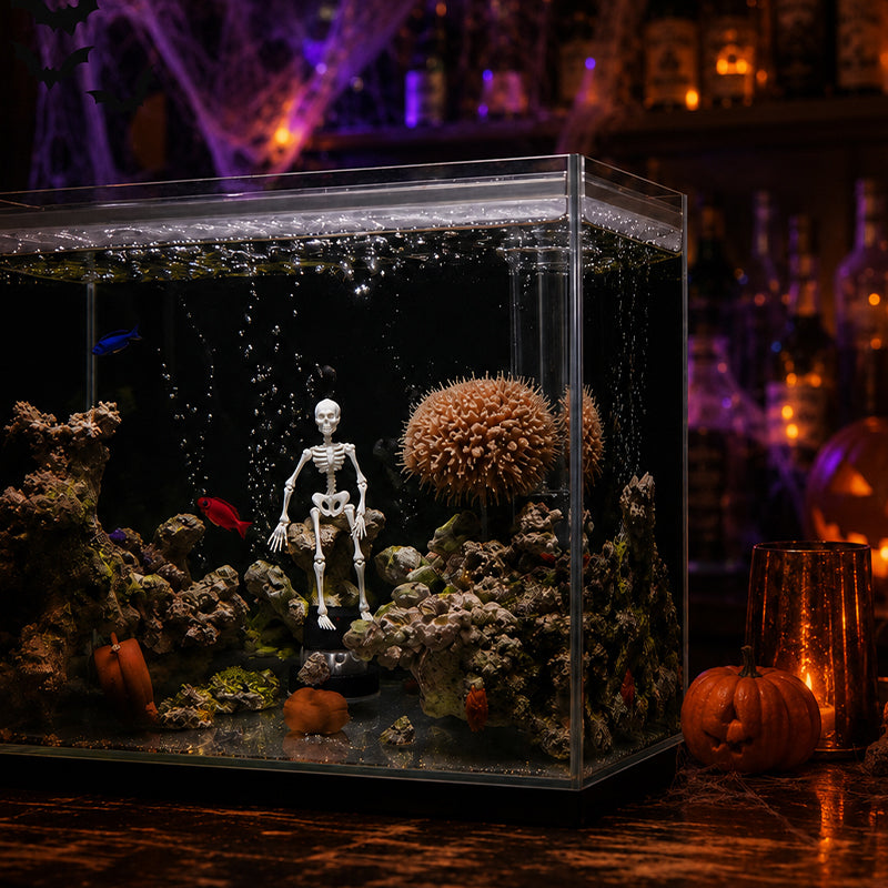 Spooky Season Must-Have! Dynamic Skeleton Aquarium Decor – Bring Your Fish Tank to Life This Halloween! 🎃💀