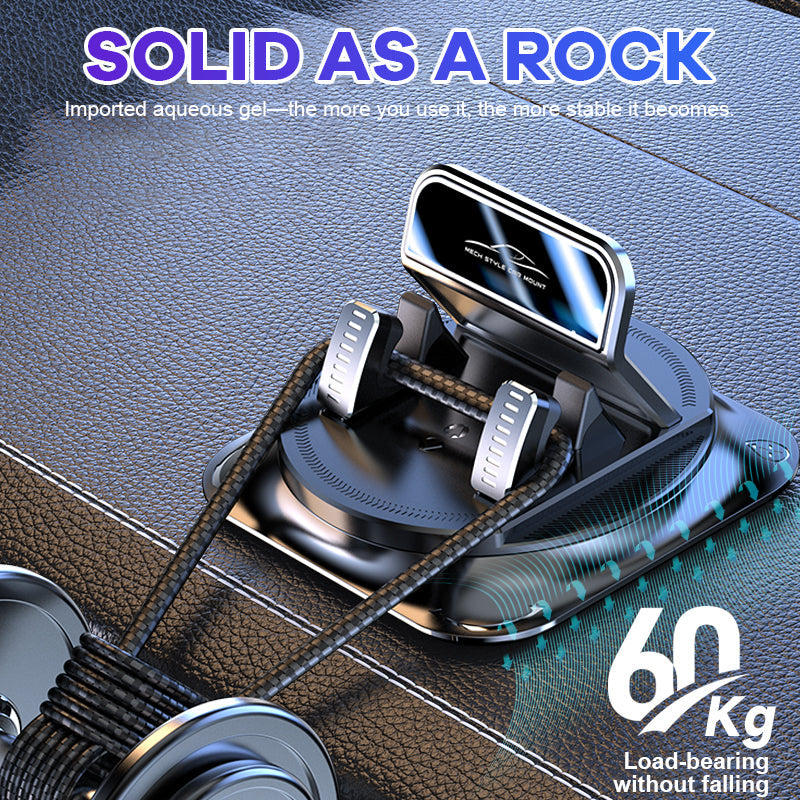 Universal Car Phone Mount 🚗 Vacuum-Seal Stability & 360° View 🔄