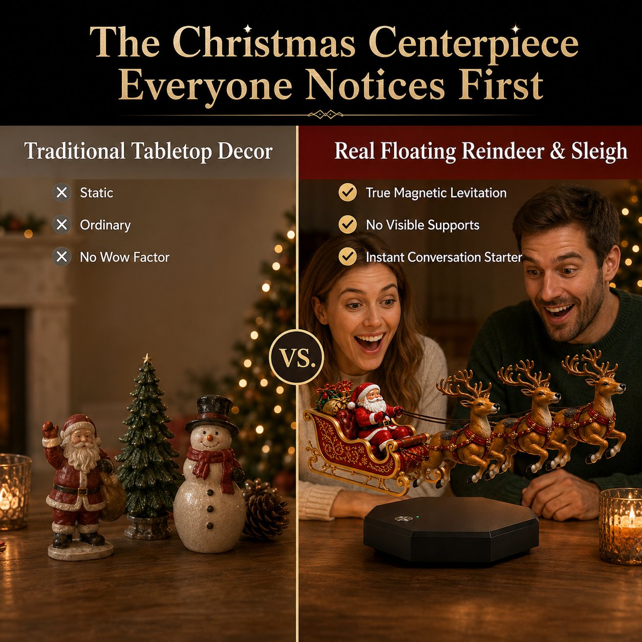 Levitating Santa’s Sleigh — The Floating Christmas Wonder Everyone Will Talk About! 🎅✨