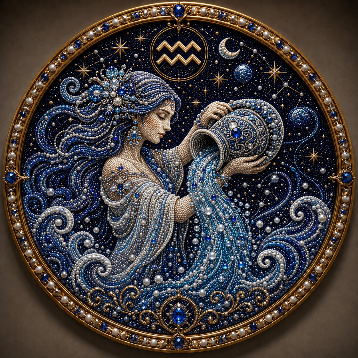 🎁 The Most Thoughtful Personal Gift: 3D Zodiac Gem & Pearl Art