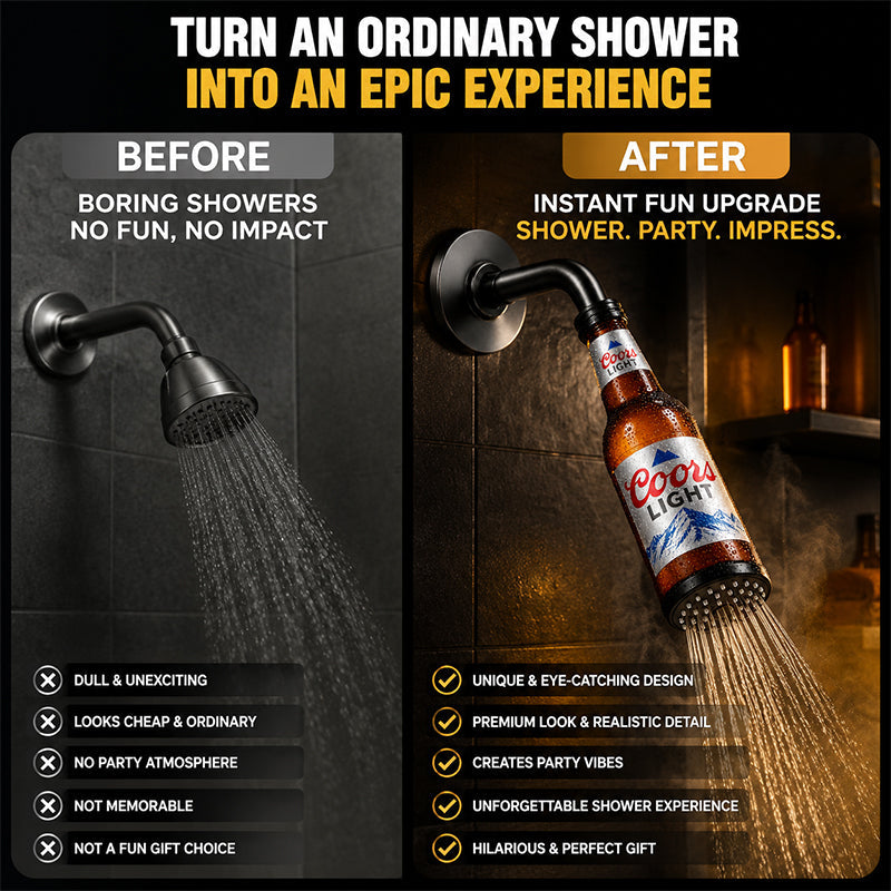 🍺 Beer Bottle Shower Head – The Ultimate Funny Gift for Beer Lovers! 🚿
