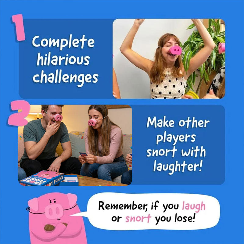🎲 Family Game | Snort Funny: The "Laugh &You Lose" Party Game 🐷😂