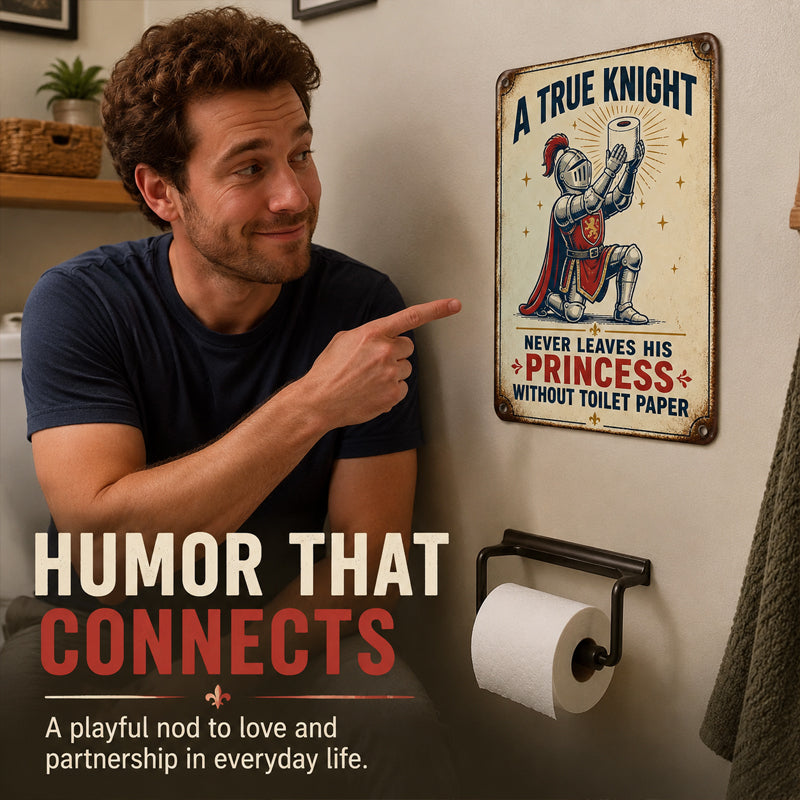Never Argue Over Empty Rolls Again 🚽 Funny Toilet Paper Sign for Couples