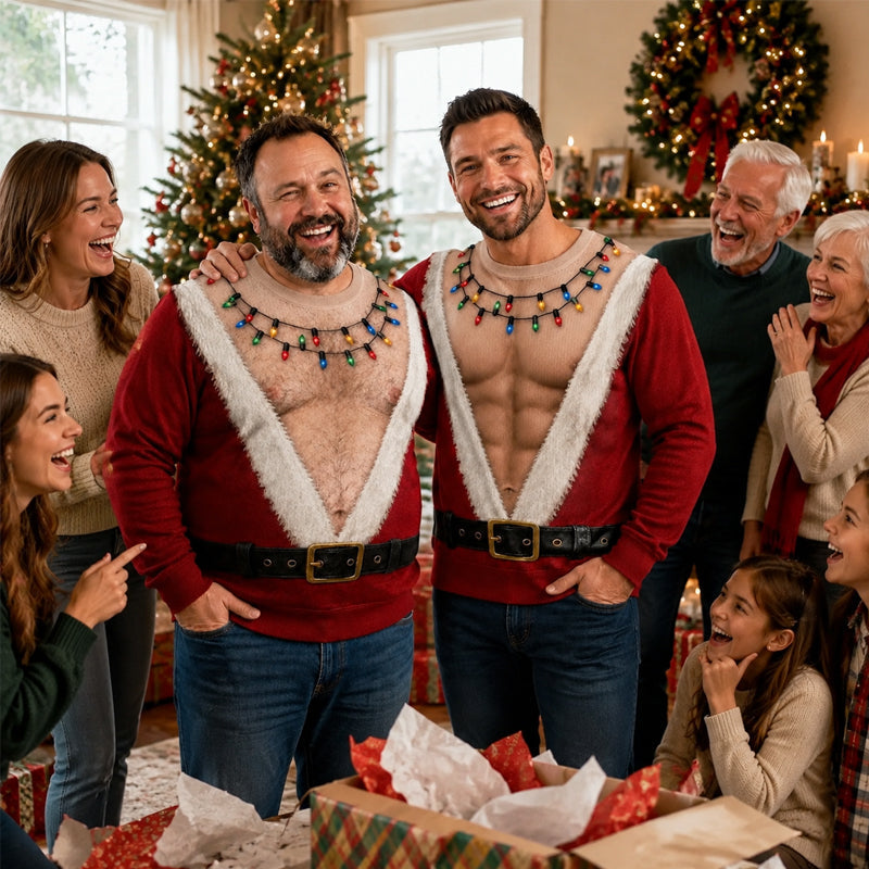Funny Santa Long Sleeve Shirt — The Ultimate Ugly Christmas Party Ice-Breaker! 🎅😂