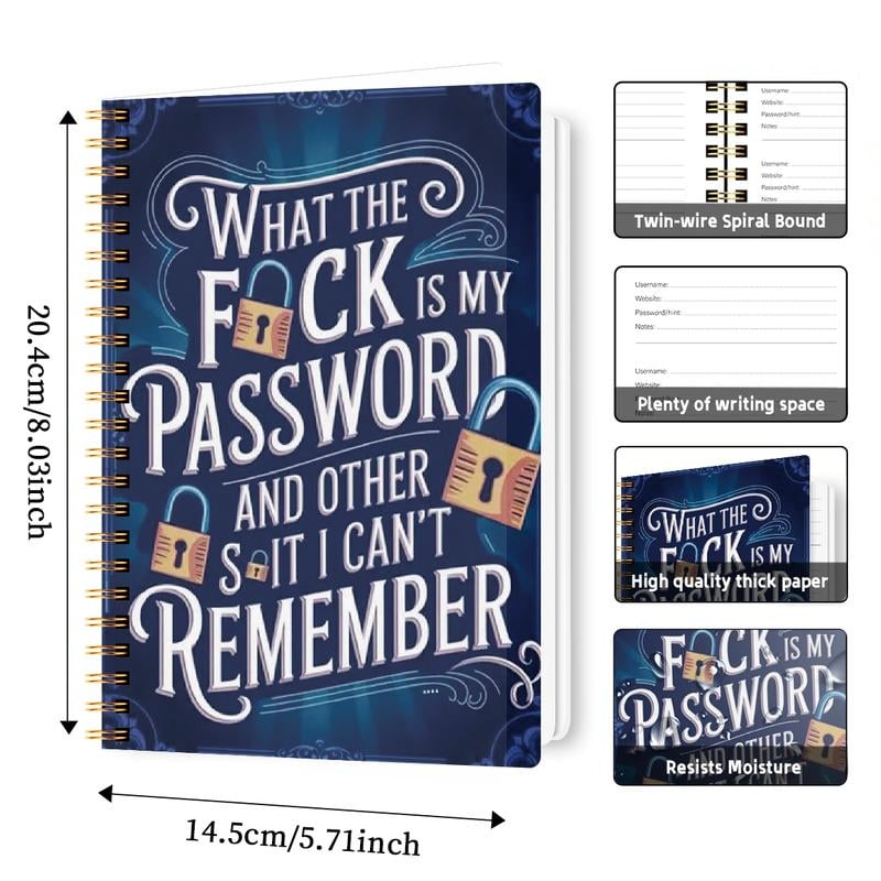 🔐 Password Logbook & Tracker | Home Office Organiser 💼 | Fun ABC Notebook for Websites 🔑