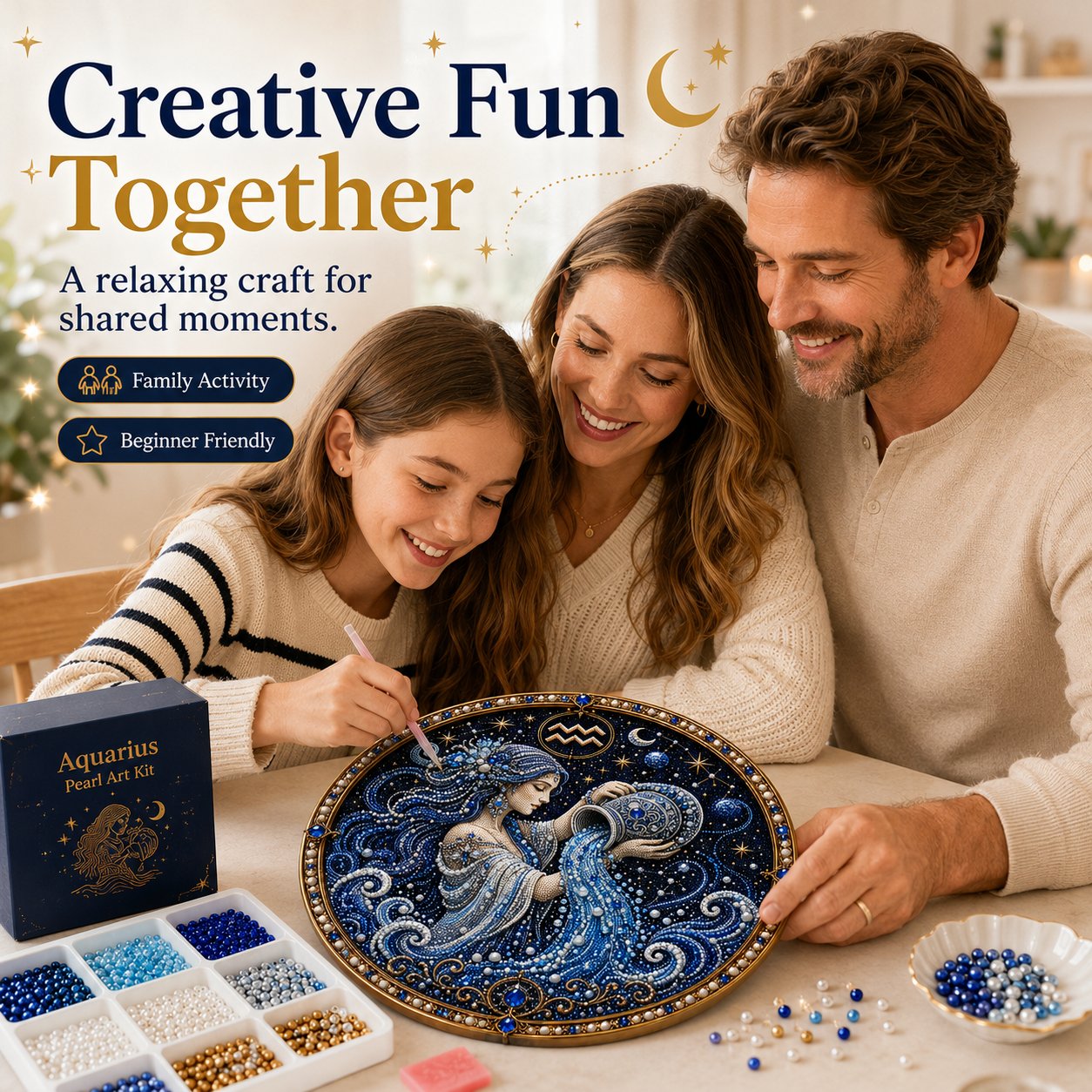 🎁 The Most Thoughtful Personal Gift: 3D Zodiac Gem & Pearl Art