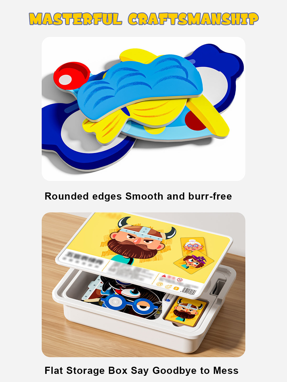 💥 50% OFF 🧩 Magnetic Face Puzzle | Creative Learning Toy 👶