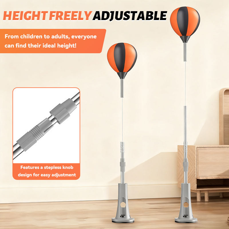 💥 Black Friday: 50 % rabatt! 🥊 Slagpåse med speedboll ⭐ | Höjdjusterbar & ljudlös | Extra stark sugkopp 🏠