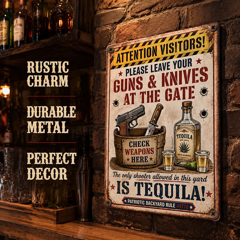 Make Your Guests Laugh Before They Even Step In! 😂🍹 | Tequila Zone Metal Sign