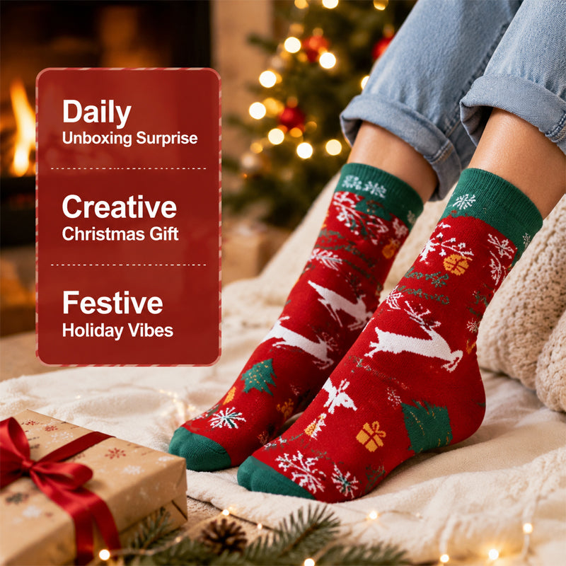 🎄 Make Every Morning Magical! 24-Day Christmas Sock Advent Box