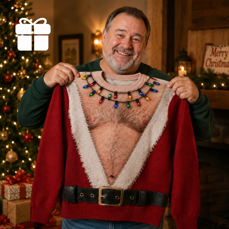 Funny Santa Long Sleeve Shirt — The Ultimate Ugly Christmas Party Ice-Breaker! 🎅😂