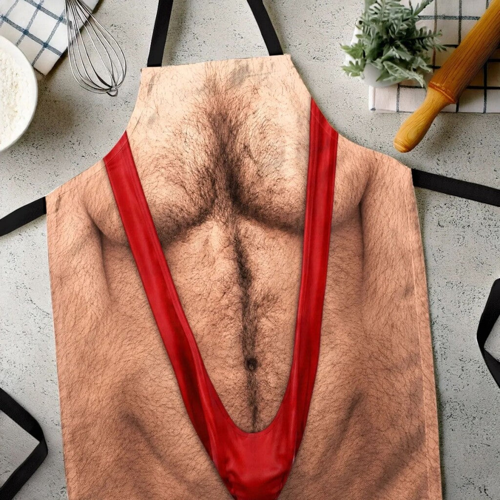 Steal the Show at Every BBQ! 😂 Funny 3D Hairy Chest Apron