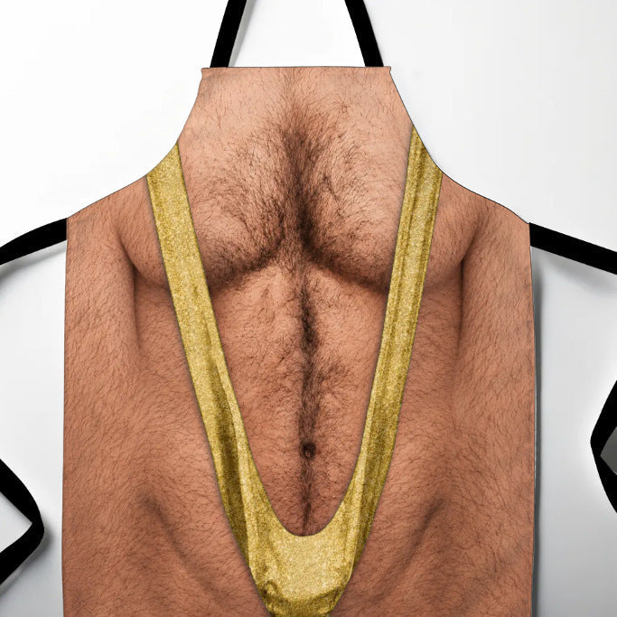 Steal the Show at Every BBQ! 😂 Funny 3D Hairy Chest Apron