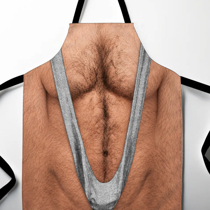 Steal the Show at Every BBQ! 😂 Funny 3D Hairy Chest Apron