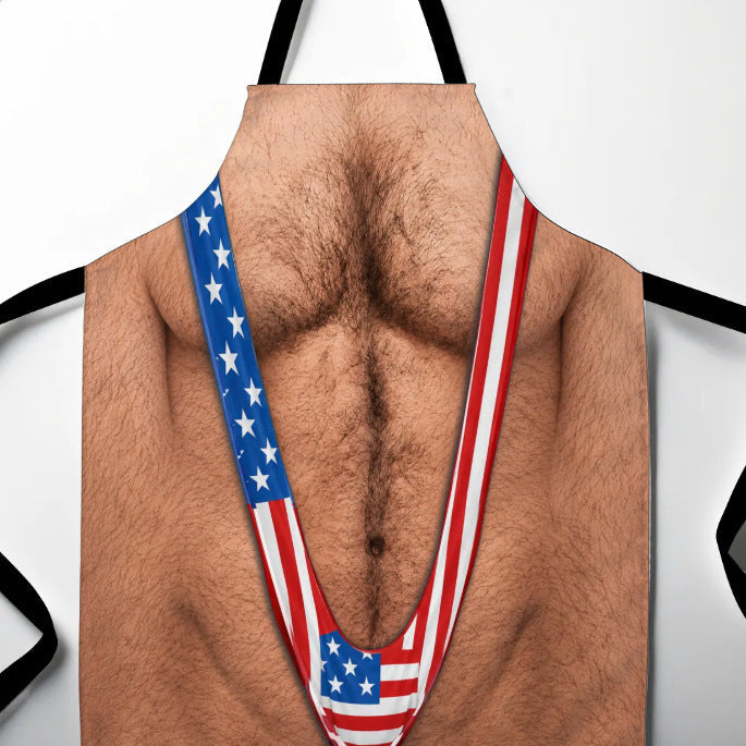 Steal the Show at Every BBQ! 😂 Funny 3D Hairy Chest Apron