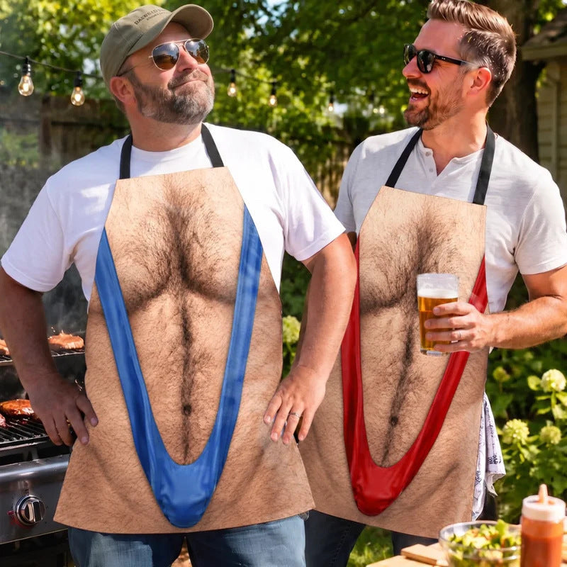Steal the Show at Every BBQ! 😂 Funny 3D Hairy Chest Apron