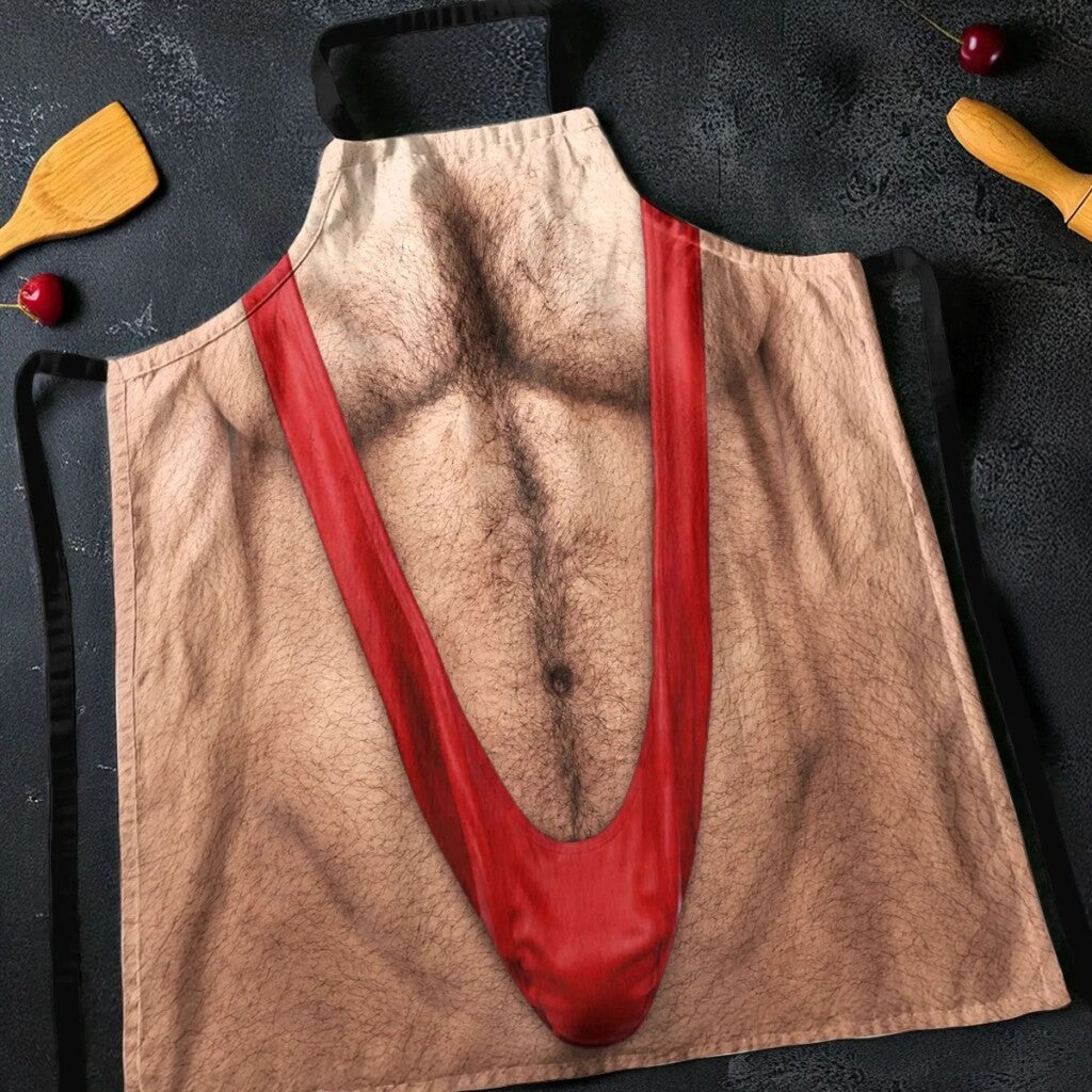 Steal the Show at Every BBQ! 😂 Funny 3D Hairy Chest Apron