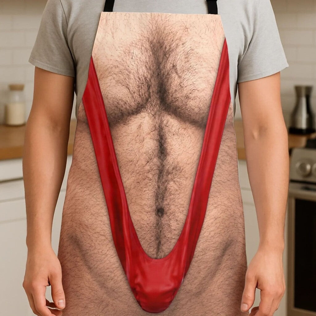 Steal the Show at Every BBQ! 😂 Funny 3D Hairy Chest Apron
